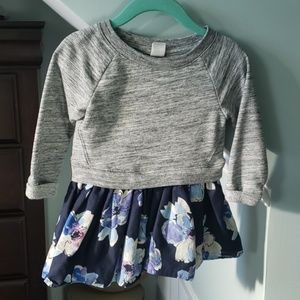 Gap baby girl sweatshirt dress EUC